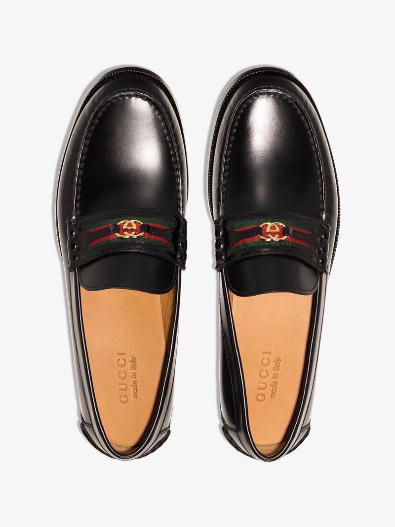 Black Kaveh Leather Loafers