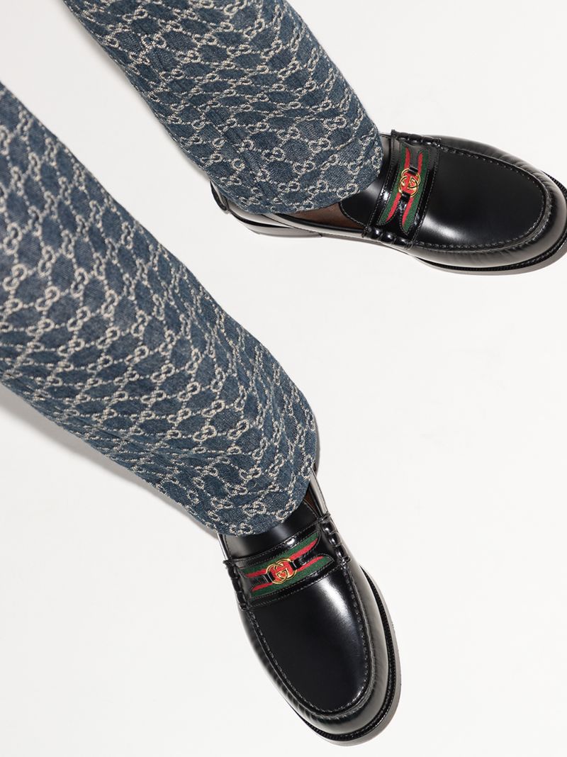 Black Kaveh Leather Loafers