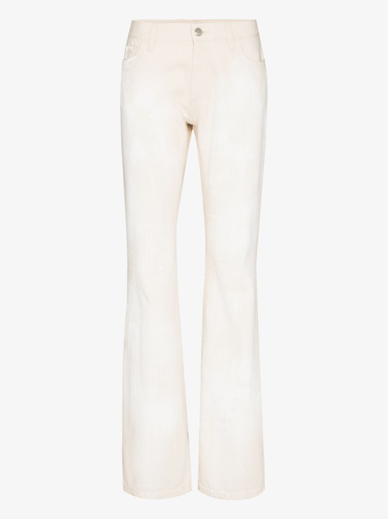 Paint Effect Bootcut Jeans