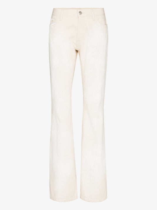 Paint Effect Bootcut Jeans
