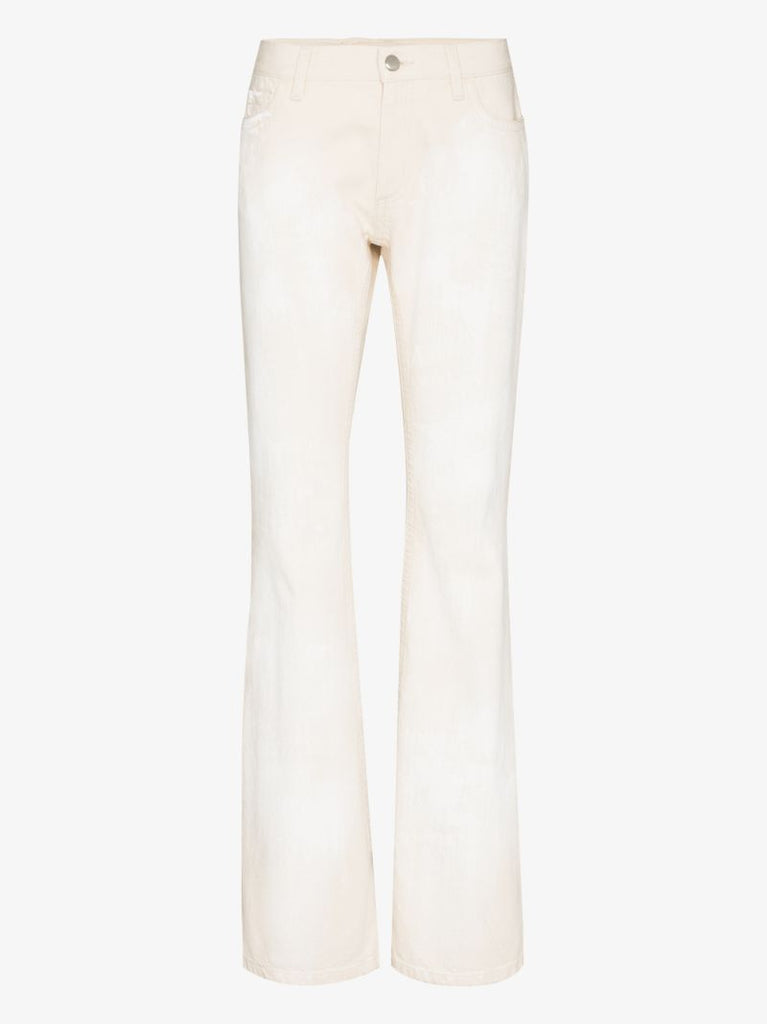 Paint Effect Bootcut Jeans