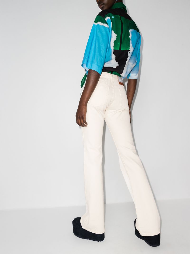 Paint Effect Bootcut Jeans