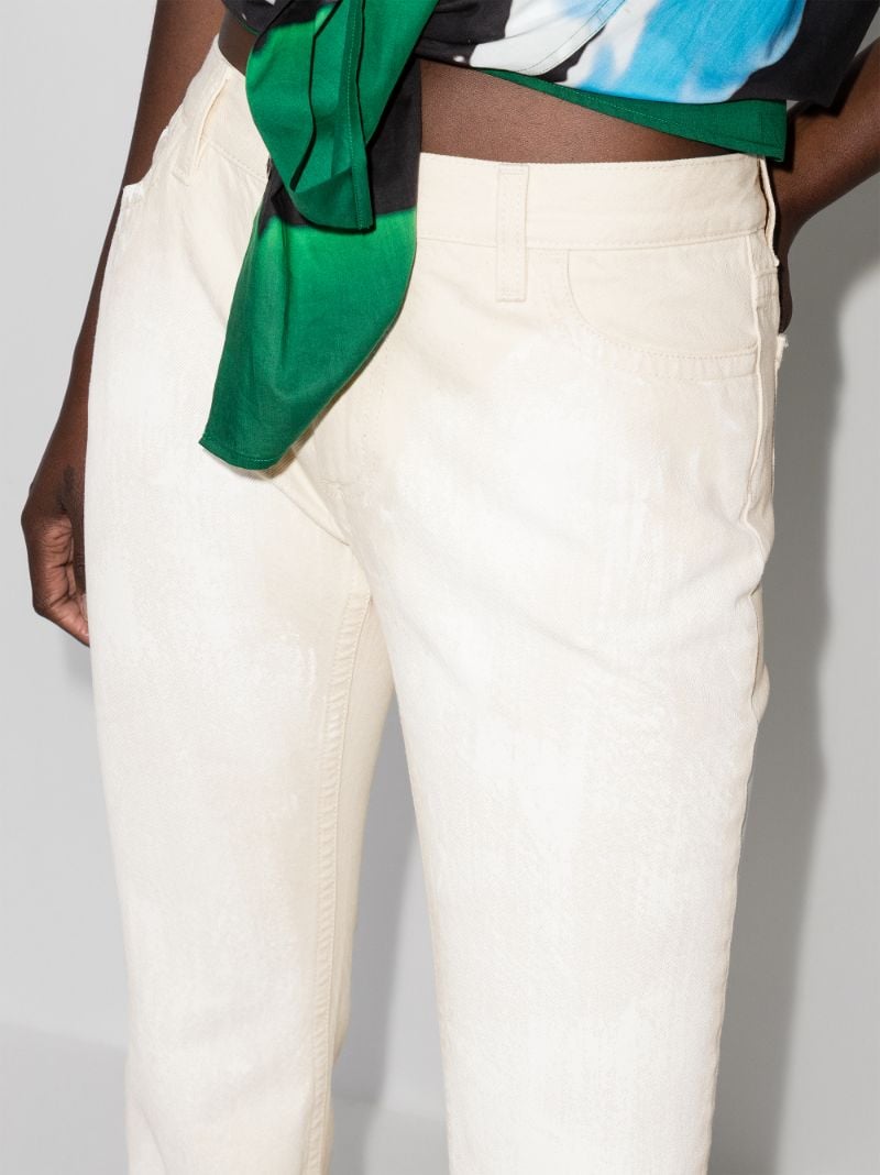 Paint Effect Bootcut Jeans