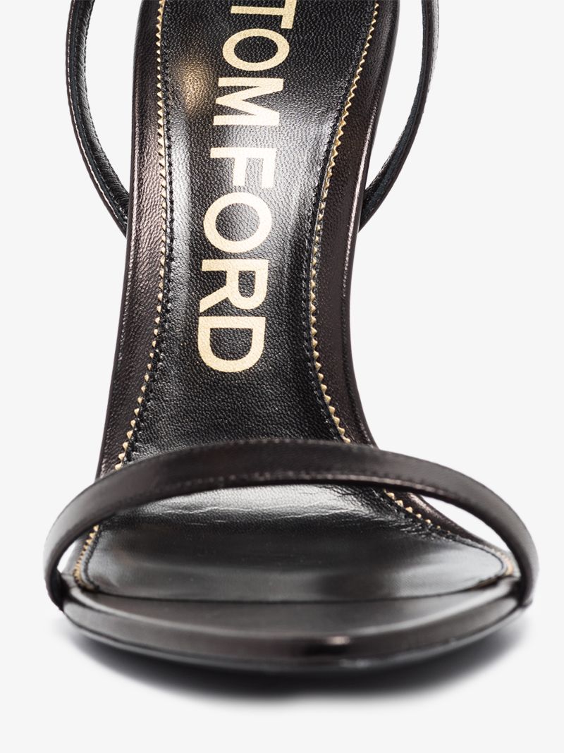 Black Padlock 105 Leather Sandals