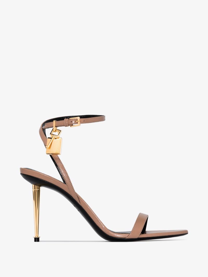 Neutral Padlock 85 Leather Sandals