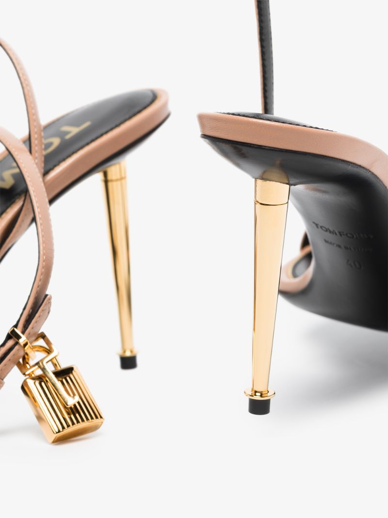 Neutral Padlock 85 Leather Sandals