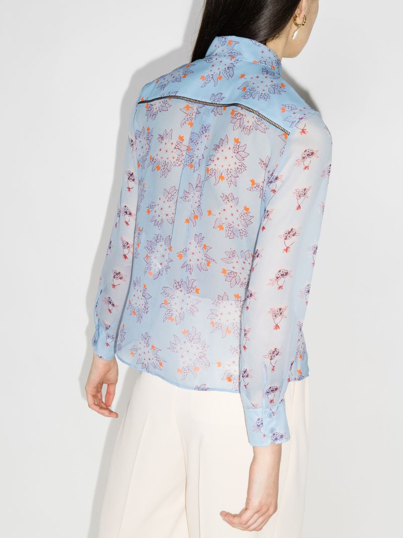 Floral Print Silk Shirt