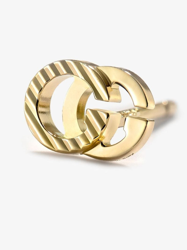 18k White Gold Gg Running Earrings