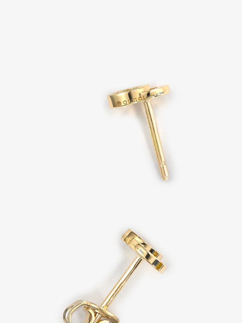 18k White Gold Gg Running Earrings