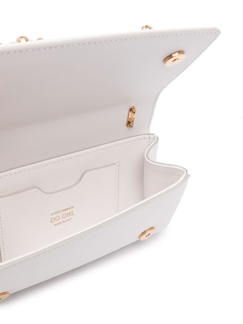 White Dg Girl Shoulder Bag