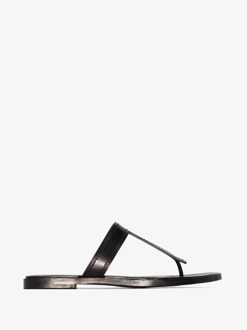 Black Tf Leather Sandals