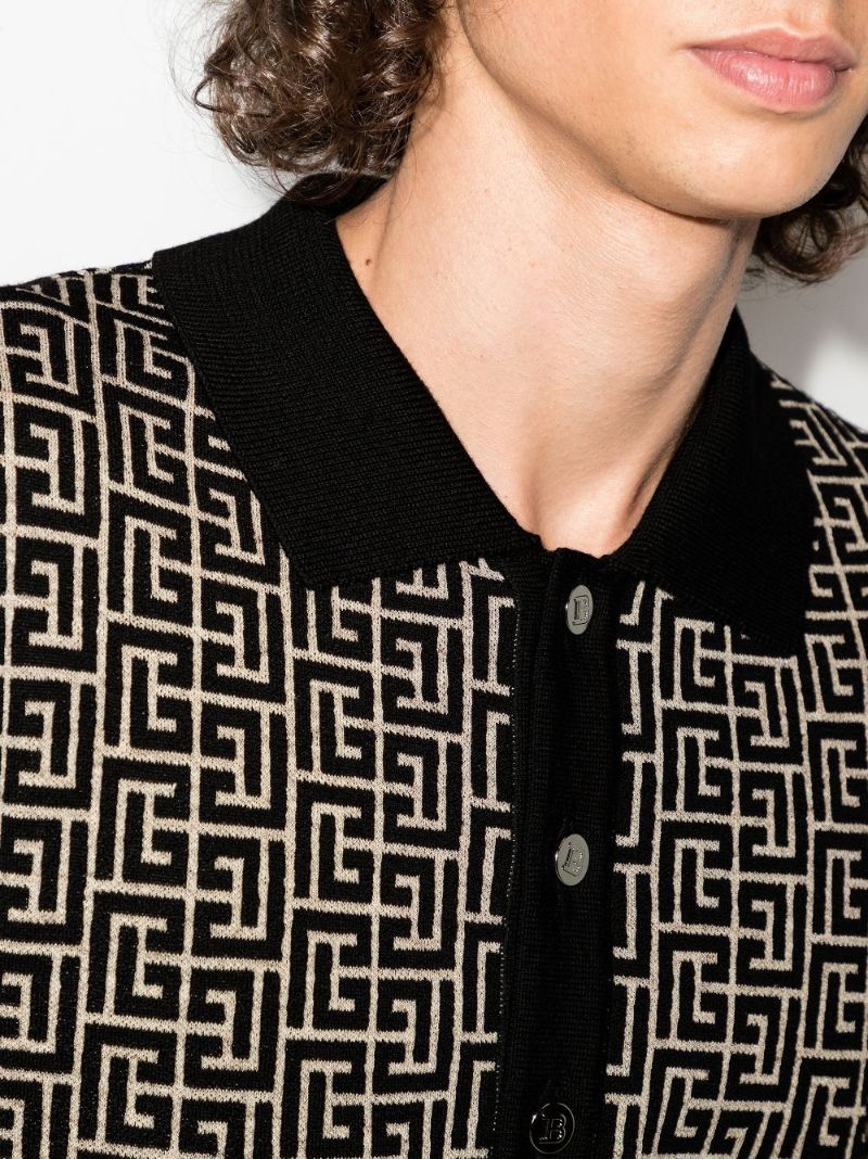 Monogram Knit Polo Shirt
