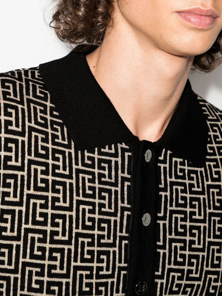 Monogram Knit Polo Shirt
