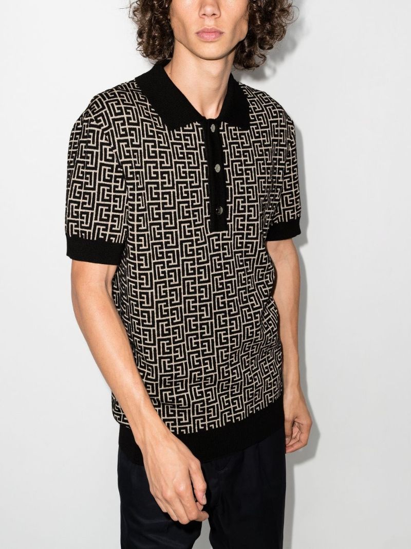 Monogram Knit Polo Shirt