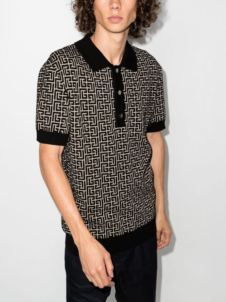Monogram Knit Polo Shirt
