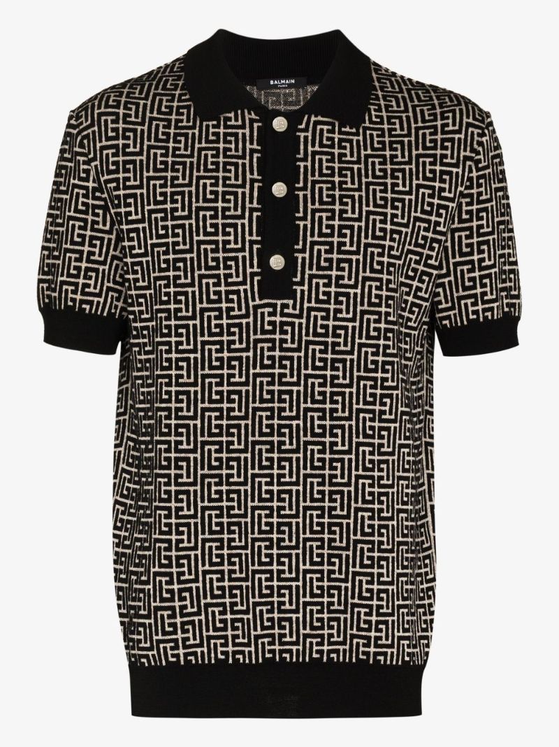 Monogram Knit Polo Shirt