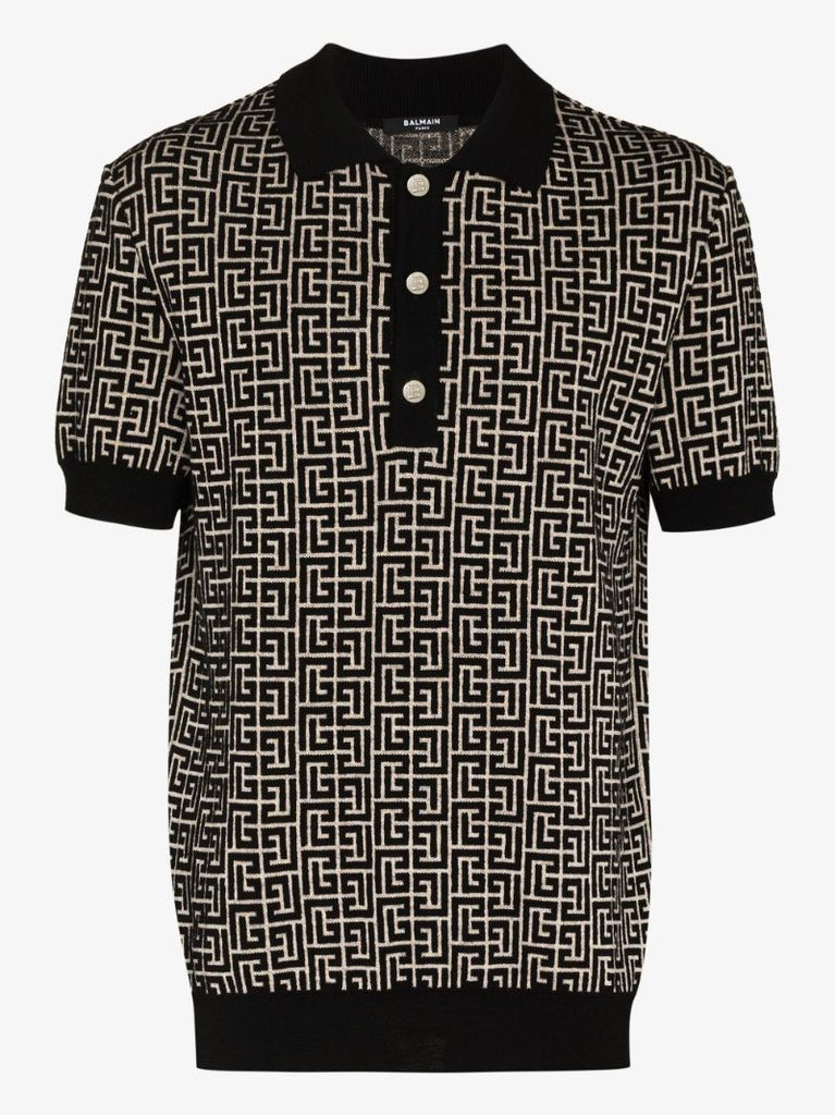 Monogram Knit Polo Shirt