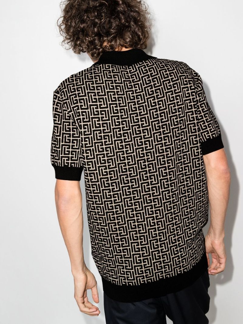 Monogram Knit Polo Shirt