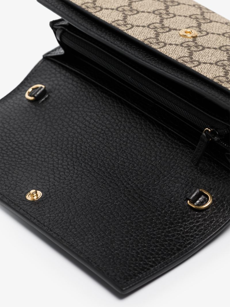 Black Gg Marmont Chain Wallet
