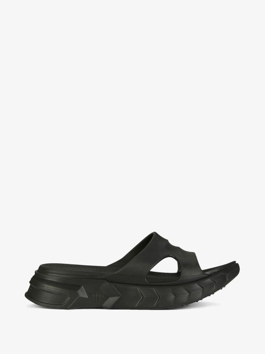 Black Marshmallow Flatform Sandals