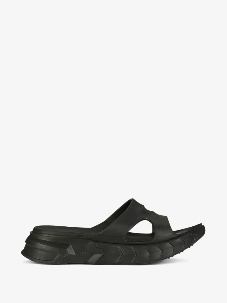 Black Marshmallow Flatform Sandals