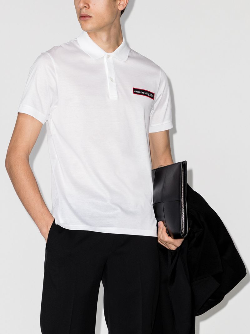 Logo Patch Cotton Polo Shirt