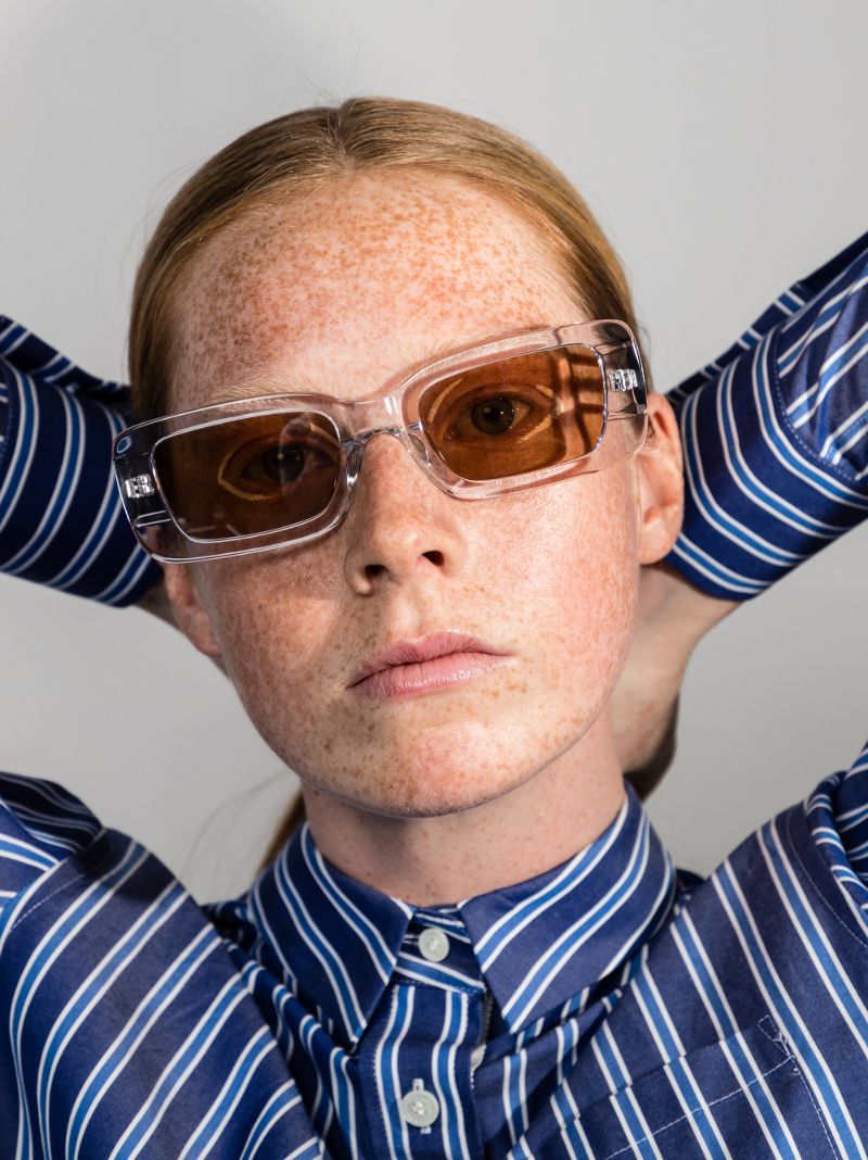 Clear Kenny Rectangular Sunglasses
