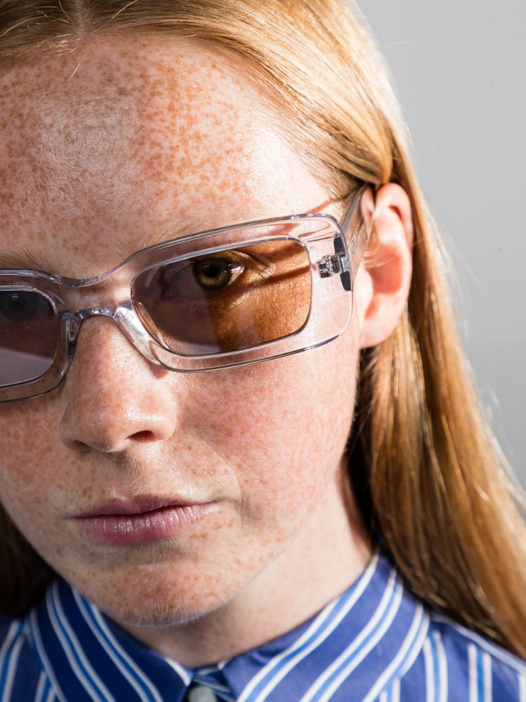 Clear Kenny Rectangular Sunglasses