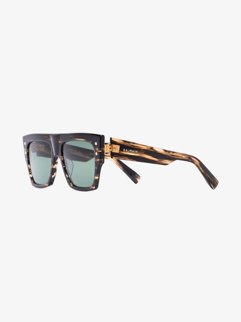 Brown B-i Tortoiseshell Square Sunglasses