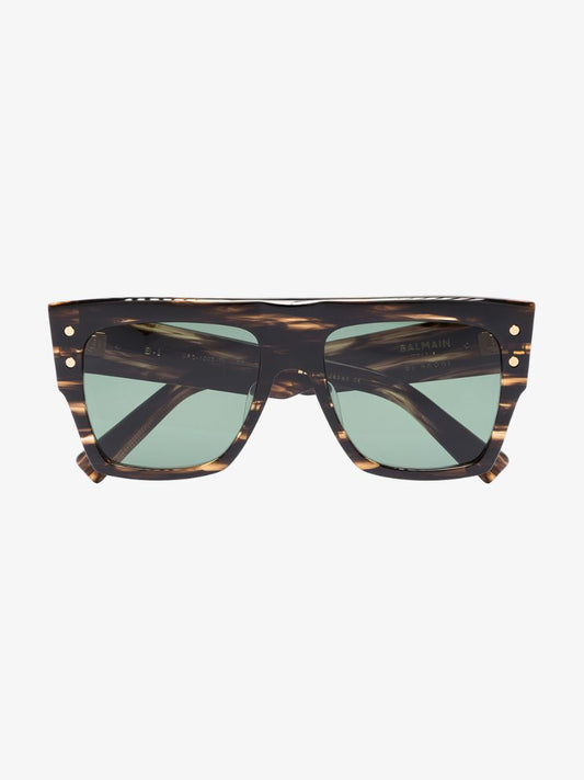 Brown B-i Tortoiseshell Square Sunglasses