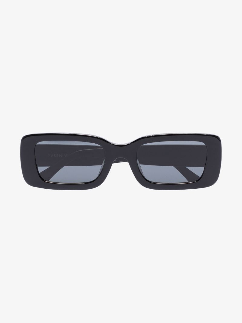 Black Kenny Rectangular Sunglasses