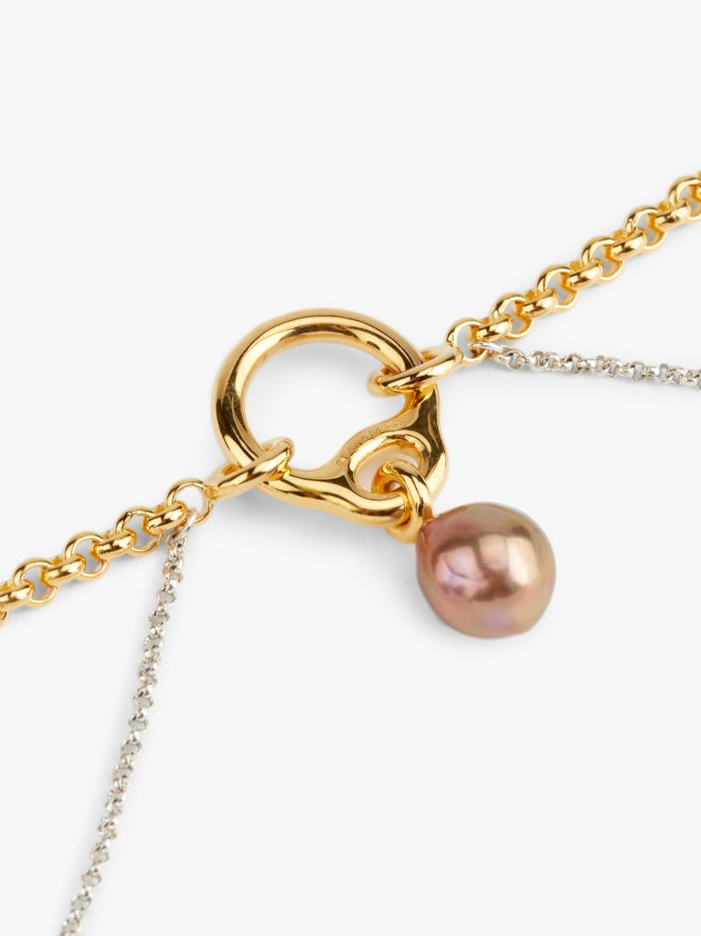 Gold Vermeil Eclipse Pearl Pendant Necklace