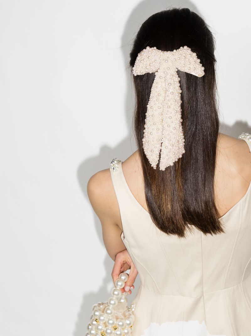 White Bailey Bow Hair Clip