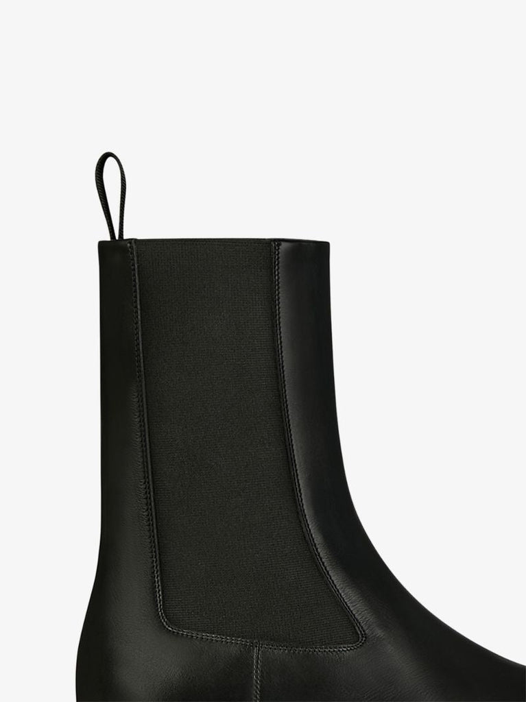 Black Leather Chelsea Boots