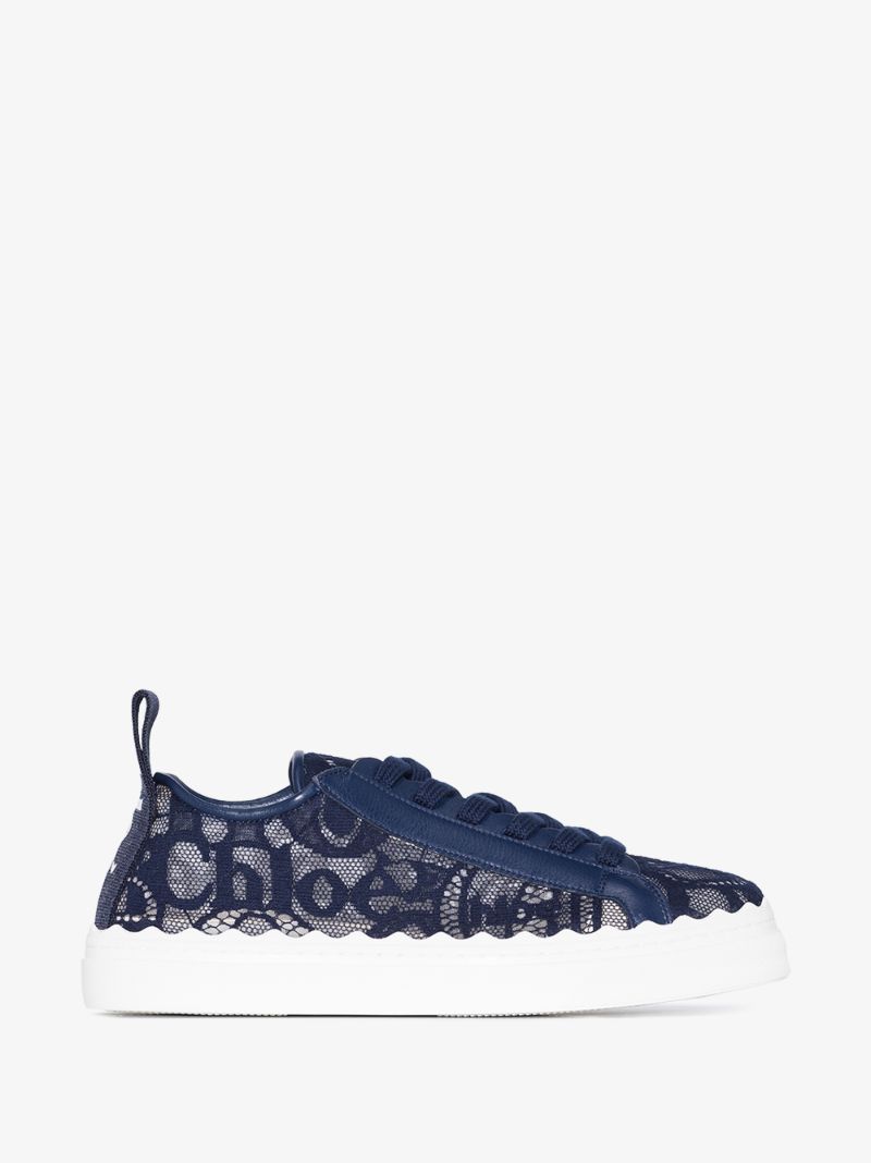 Blue Lauren Lace Sneakers