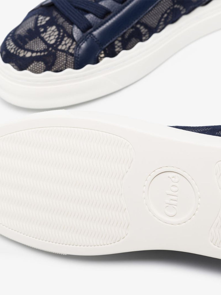 Blue Lauren Lace Sneakers