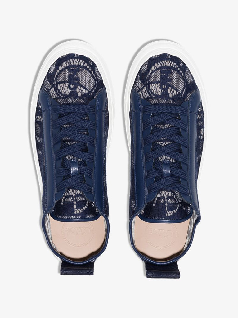 Blue Lauren Lace Sneakers
