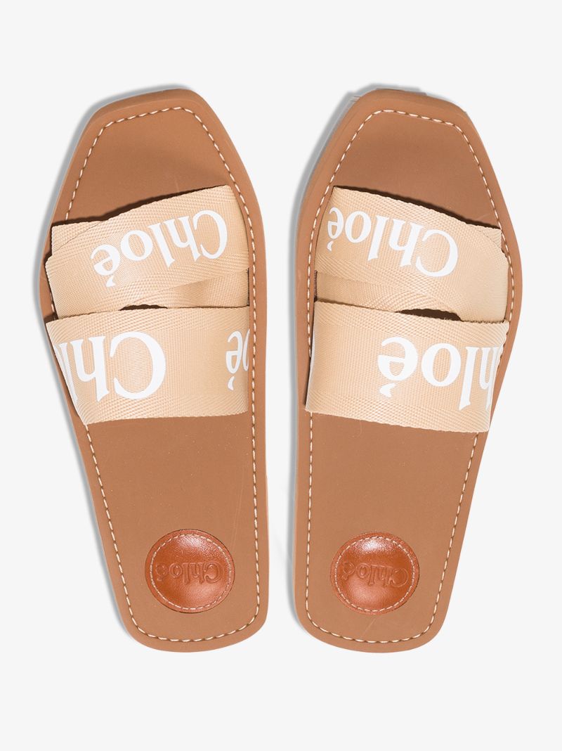 Neutral Woody Canvas Sandals