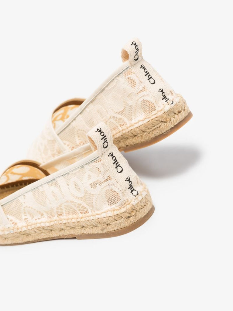 Neutral Woody Lace Espadrilles