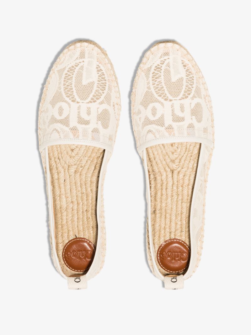 Neutral Woody Lace Espadrilles