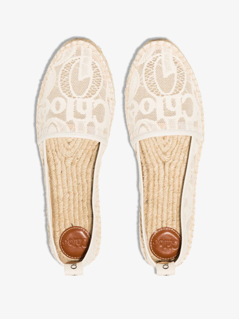 Neutral Woody Lace Espadrilles