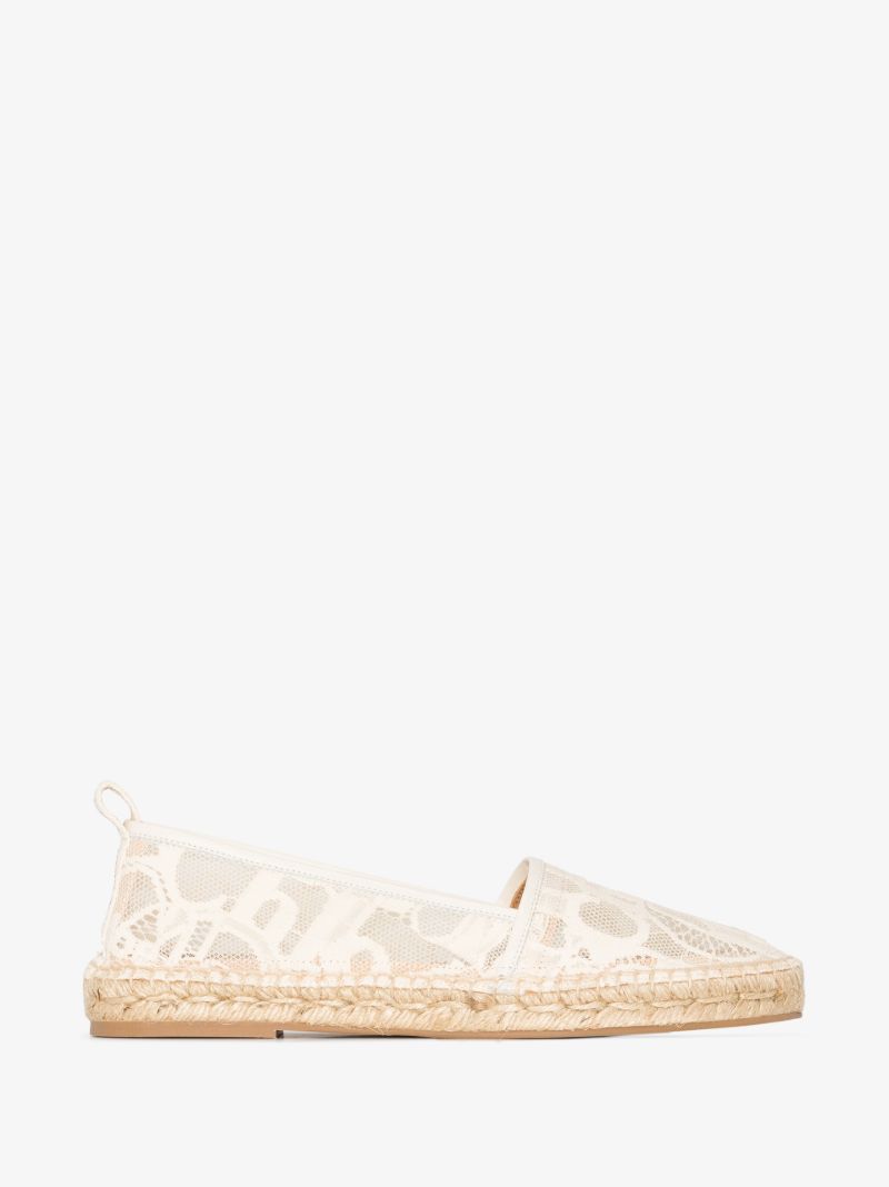 Neutral Woody Lace Espadrilles