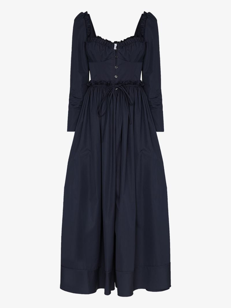 Winter Garden Party Cotton Midi Dress