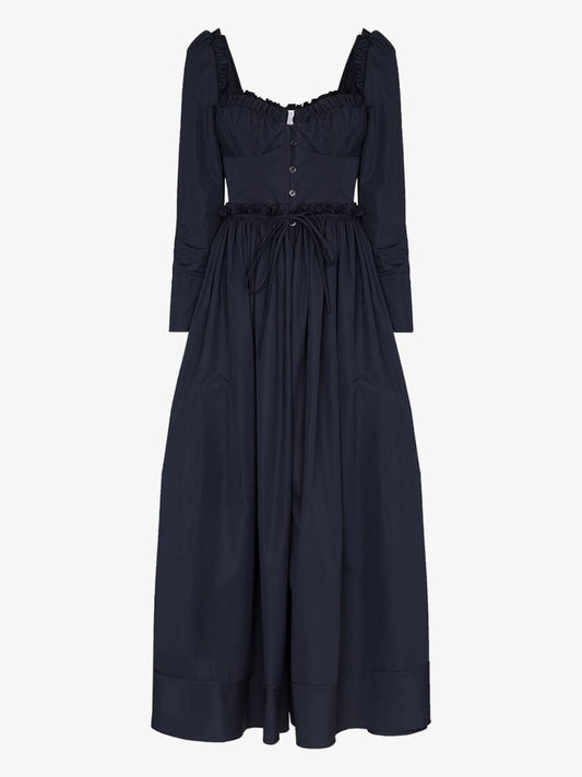 Winter Garden Party Cotton Midi Dress