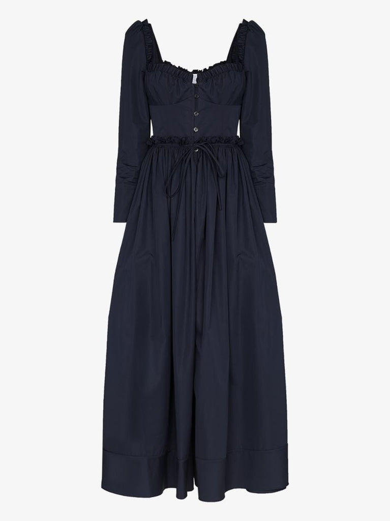 Winter Garden Party Cotton Midi Dress