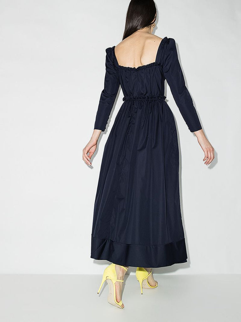Winter Garden Party Cotton Midi Dress