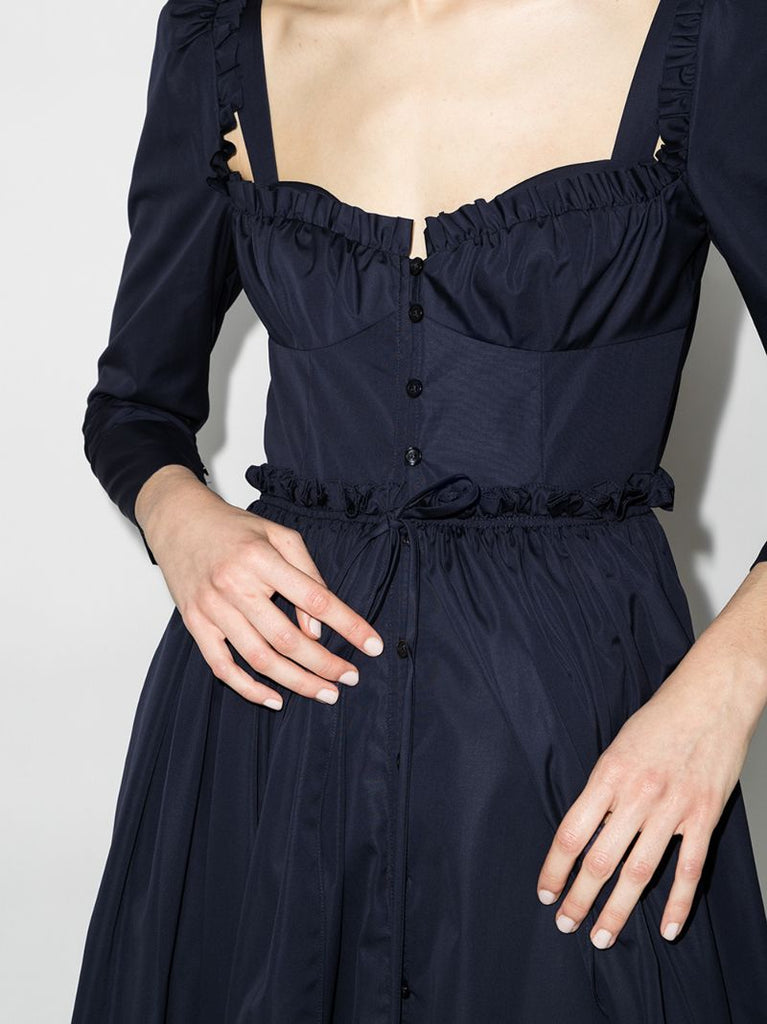 Winter Garden Party Cotton Midi Dress