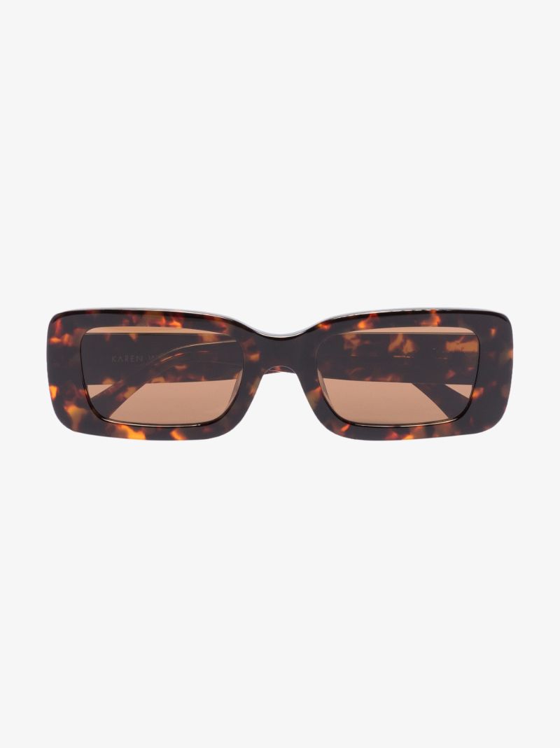 Brown Kenny Tortoiseshell Rectangular Sunglasses