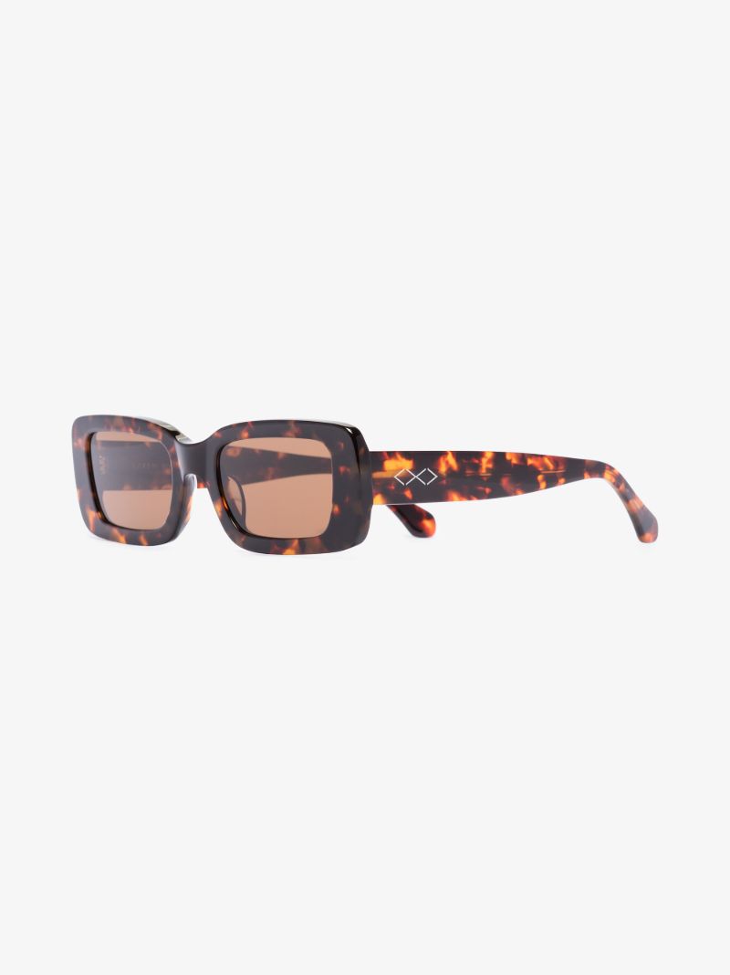 Brown Kenny Tortoiseshell Rectangular Sunglasses