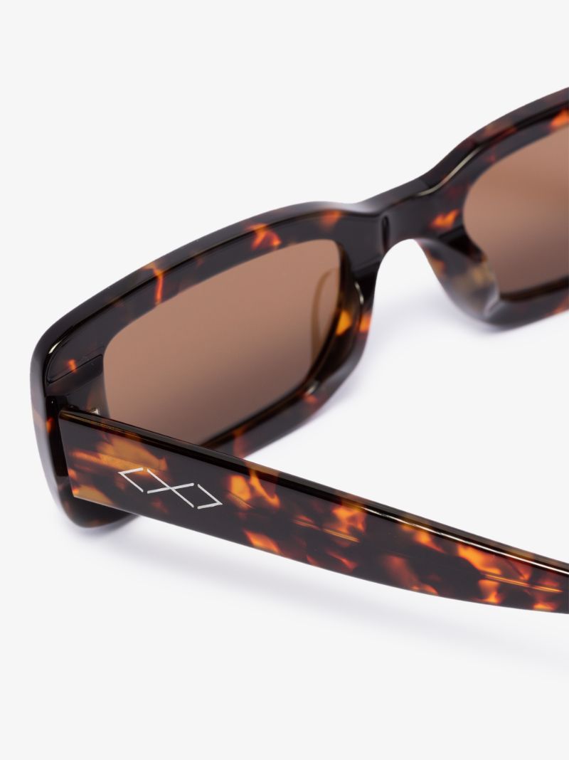 Brown Kenny Tortoiseshell Rectangular Sunglasses